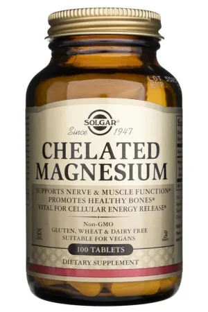 Trusted Brand Solgar Chelated Magnesium - 100 Tablets