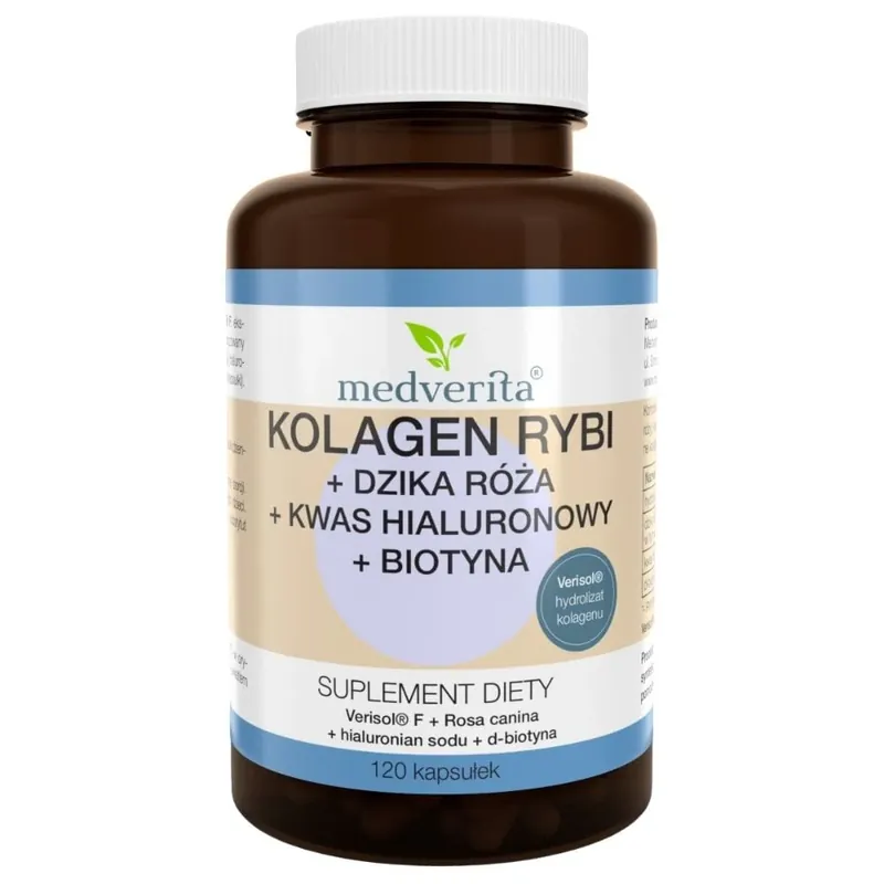 While Supplies Last Medverita Fish Collagen Verisol® F + Rosehip + Hyaluronic Acid + Biotin - 120 Capsules