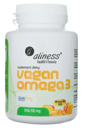 Aliness Vegan Omega 3 DHA 250 mg - 60 Veg Capsules Buy Direct