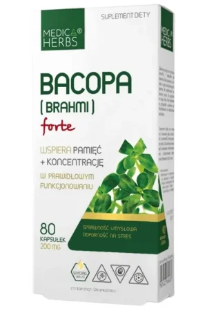 Instant Buy Medica Herbs Bacopa (Brahmi) Forte - 80 Capsules