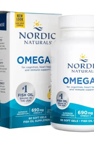Nordic Naturals Omega-3 Lemon 345 mg - 60 Softgels Best Seller