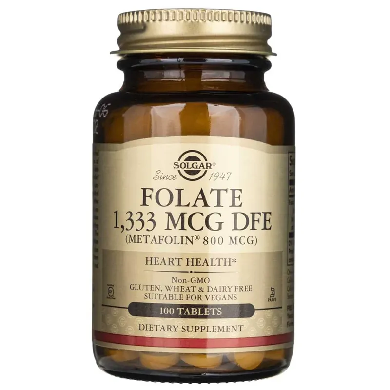 Clearance Solgar Folate 1333 mcg DFE (Metafolin® 800 mcg) - 100 Tablets