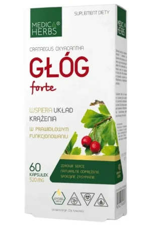 Medica Herbs Hawthorn Forte 520 mg - 60 Capsules Premium