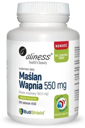 Aliness Calcium Butyrate 550 mg (Sodium Free) - 100 Tablets Top Rated