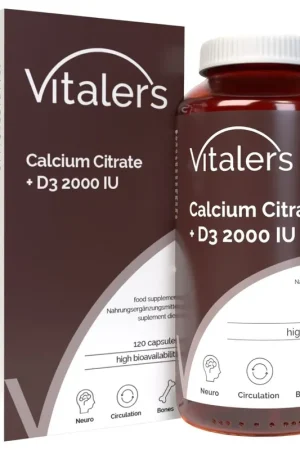 Authentic Vitaler‘s Calcium 120 mg + Vitamin D3 - 120 Capsules