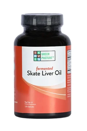Green Pasture Fermented Skate Liver Oil, Unflavored - 120 capsules Final Sale