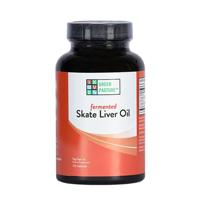 Green Pasture Fermented Skate Liver Oil, Unflavored - 120 capsules Final Sale