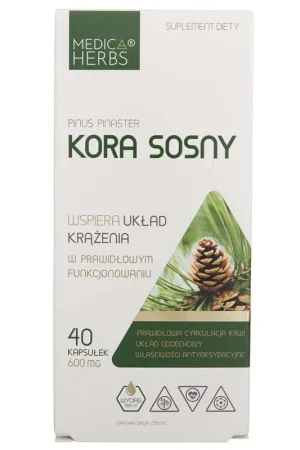 Fast Shipping Medica Herbs Pine Bark 600 mg - 40 Capsules