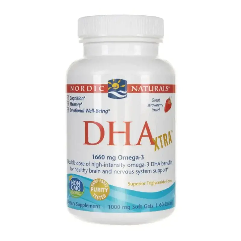 Mega Sale Nordic Naturals DHA Xtra, strawberry flavour - 60 Softgels