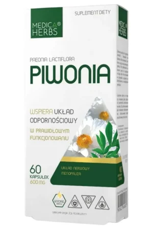 Premium Medica Herbs Peony 600 mg - 60 Capsules