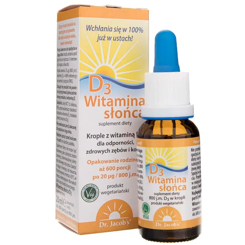 Dr. Jacob‘s Vitamin D3, drops 800 IU - 20 ml Factory Price