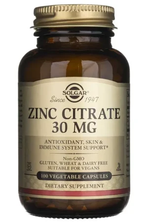 Solgar Zinc Citrate 30 mg - 100 Veg Capsules Trending