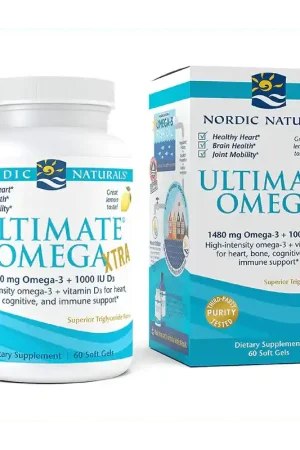 Nordic Naturals Ultimate Omega Xtra + D3, Lemon - 60 Softgels Clearance