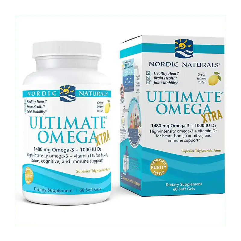 Nordic Naturals Ultimate Omega Xtra + D3, Lemon - 60 Softgels Clearance