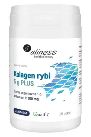 Aliness Fish Collagen 5 g PLUS OptiMSM Sulphur, Vitamin C - 25 Servings Express Delivery