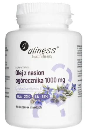 Aliness Borage Seed Oil 1000 mg - 60 Capsules Trusted Brand