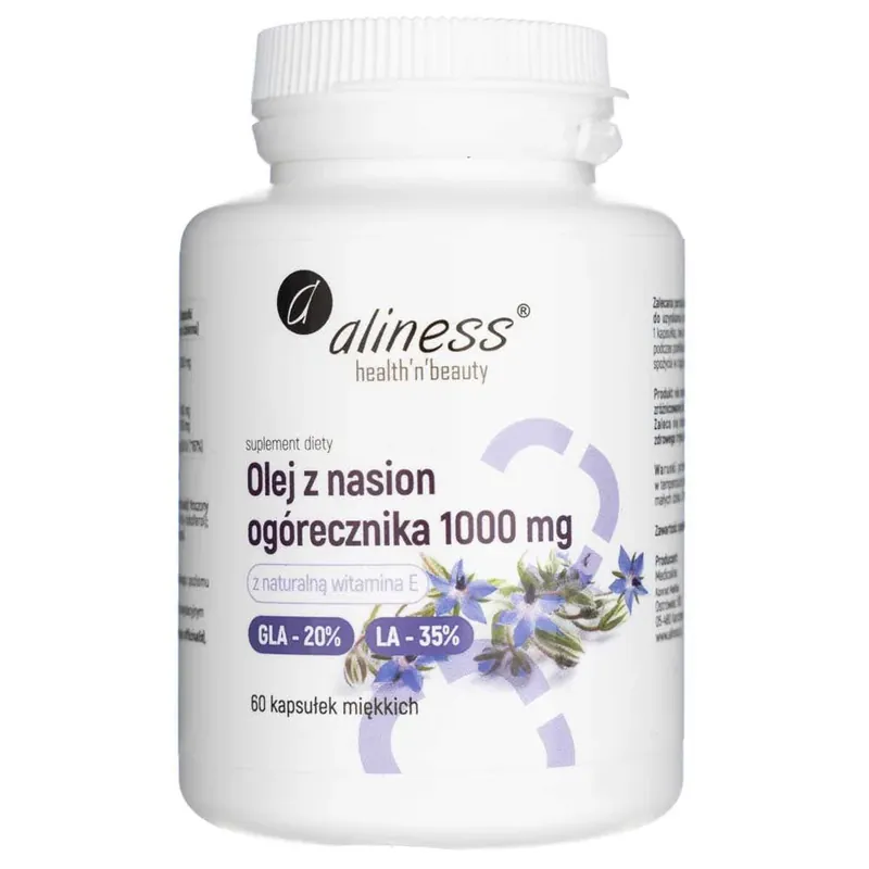 Aliness Borage Seed Oil 1000 mg - 60 Capsules Trusted Brand