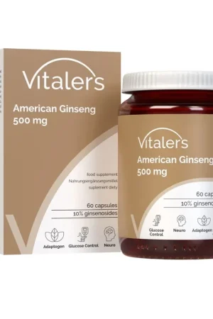Best Price Vitaler‘s American Ginseng 500 mg - 60 Capsules