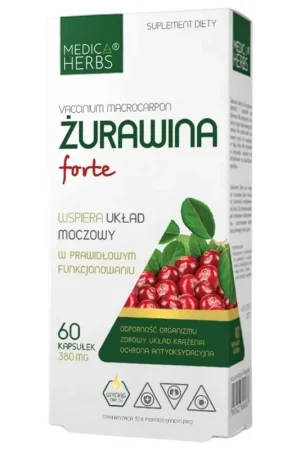 Medica Herbs Cranberry Forte 380 mg - 60 Capsules Authentic