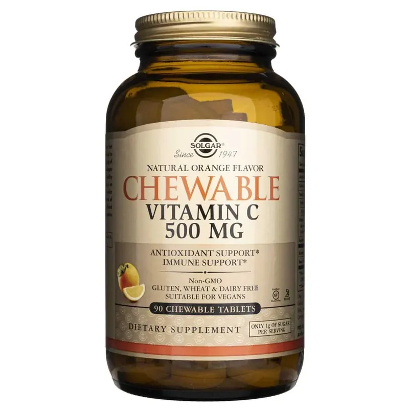 Trending Solgar Chewable Vitamin C 500 mg, Natural Orange - 50 Tablets