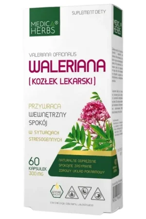 Medica Herbs Valerian (Valerian Geranium) 300 mg - 60 Capsules Fan Favorite