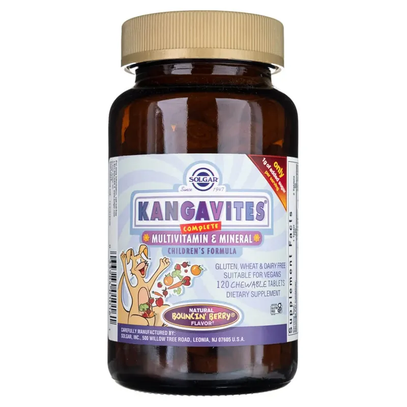 Factory Price Solgar Kangavites Multivitamin & Mineral Bouncin‘ Berry - 120 Tablets
