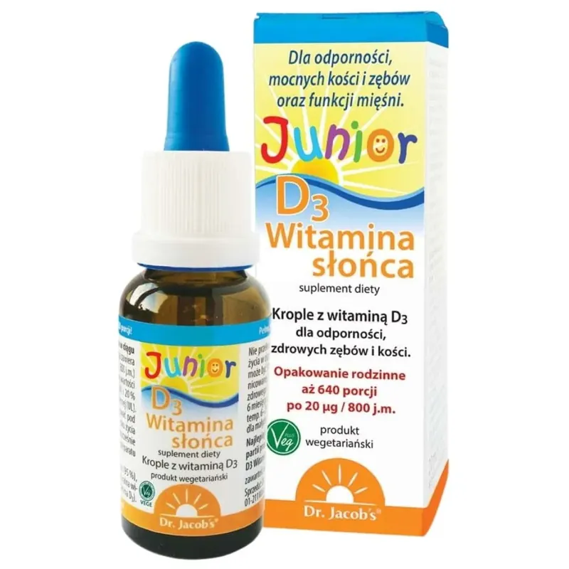 Dr. Jacob‘s Vitamin D3 Junior, Drops - 20 ml High Quality