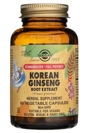 Top Rated Solgar SFP Korean Ginseng Root Extract - 60 Veg Capsules