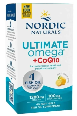 Nordic Naturals Ultimate Omega + CoQ10, Lemon - 120 Capsules Hassle-Free Returns