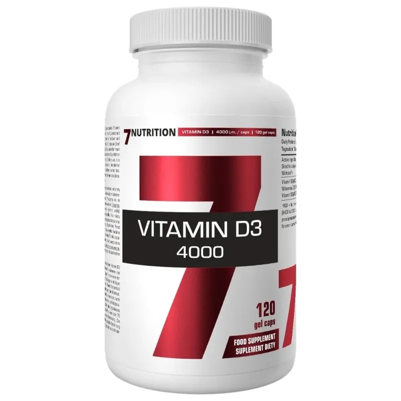 7Nutrition Vitamin D3 4000 IU - 120 Capsules Best Seller