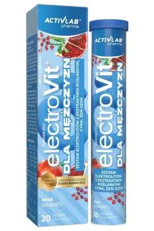 Activlab ElectroVit for Men, Pomegranate - 20 Effervescent Tablets Crafted