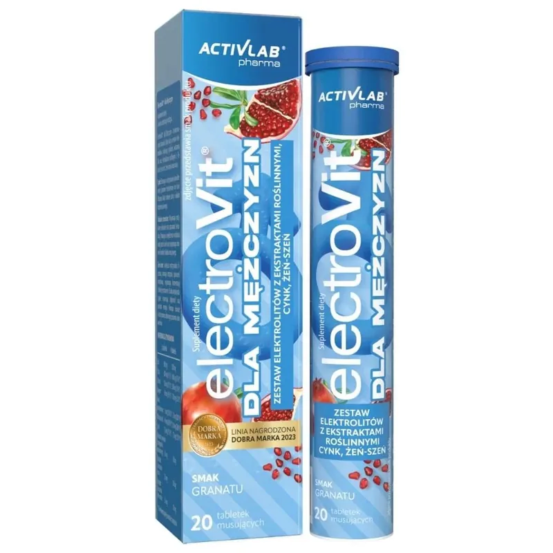 Activlab ElectroVit for Men, Pomegranate - 20 Effervescent Tablets Crafted