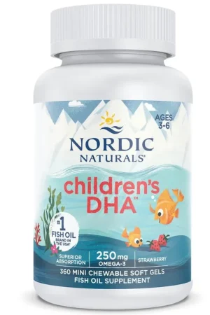 Nordic Naturals Children‘s DHA Omega-3 250 mg, Strawberry - 360 Mini Capsules Cheap