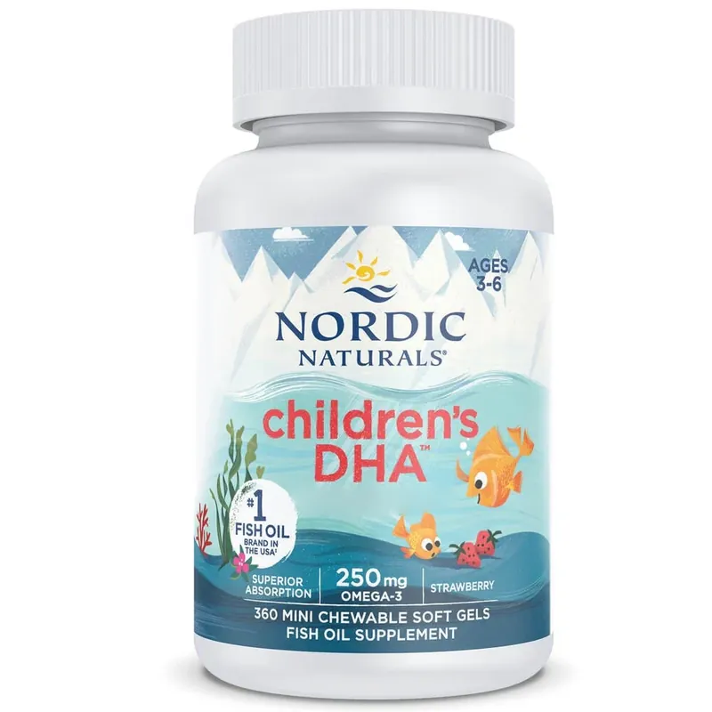 Nordic Naturals Children‘s DHA Omega-3 250 mg, Strawberry - 360 Mini Capsules Cheap