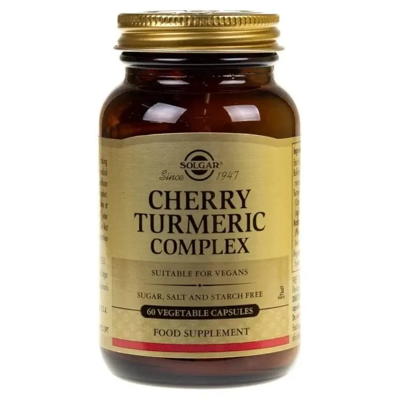 Fresh Stock Solgar Cherry Turmeric Complex - 60 Capsules