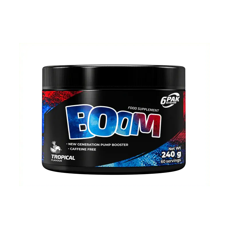 6PAK Boom Tropical Pre-Workout - 240 g High Quality