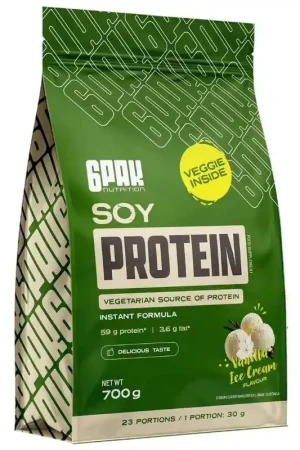 6PAK Soy Protein, Vanilla Ice Cream Flavour - 700 g Affordable