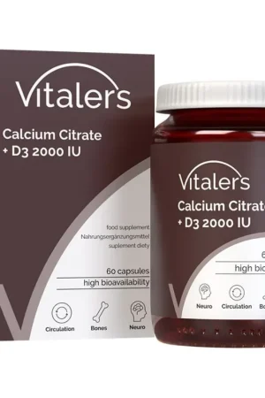 Vitaler‘s Calcium Citrate 1200 mg + Vitamin D3 2000 IU - 60 Capsules Instant Buy