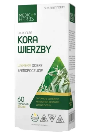 Medica Herbs Willow Bark 550 mg - 60 Capsules High Quality