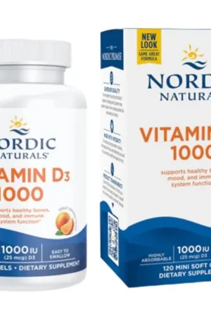 Nordic Naturals Vitamin D3 1000, Orange - 120 Mini Capsules Certified