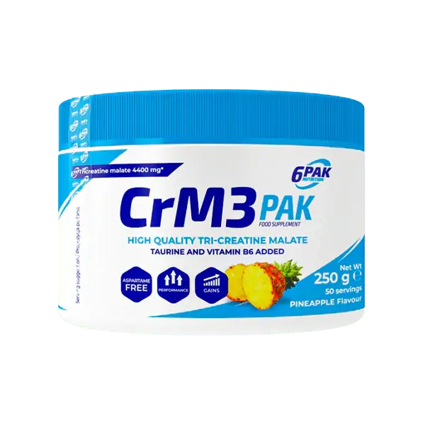 6PAK CrM3 PAK Creatine Powder, Pineapple - 250 g Popular