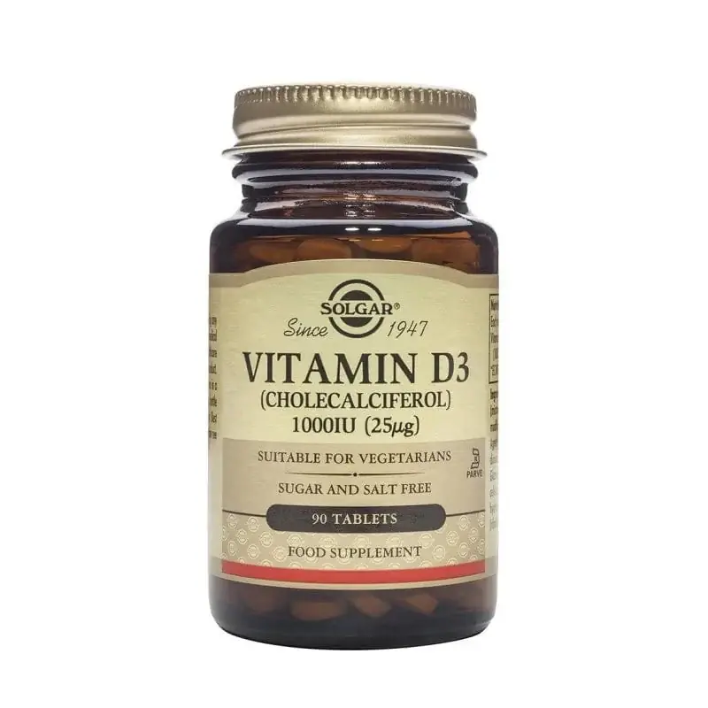 Fresh Stock Solgar Vitamin D3 25 mcg (1000 IU) - 90 Tablets