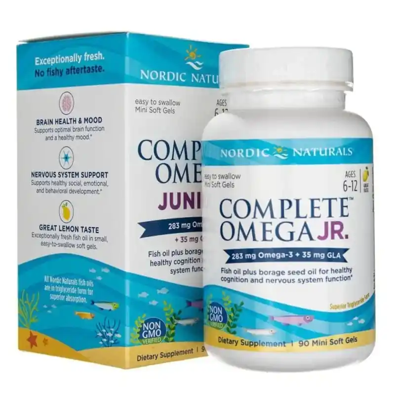 Nordic Naturals Complete Omega Junior, Lemon - 90 Softgels Free Returns