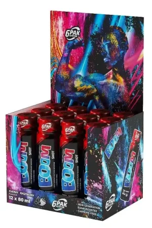 6PAK Boom Shot, Cherry - Raspberry Flavour - 12 Pieces Popular