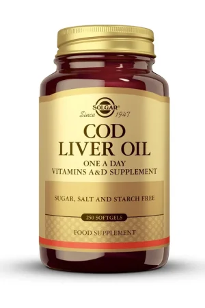Exclusive Offer Cod Liver Oil 250 vegetable capsules Solgar