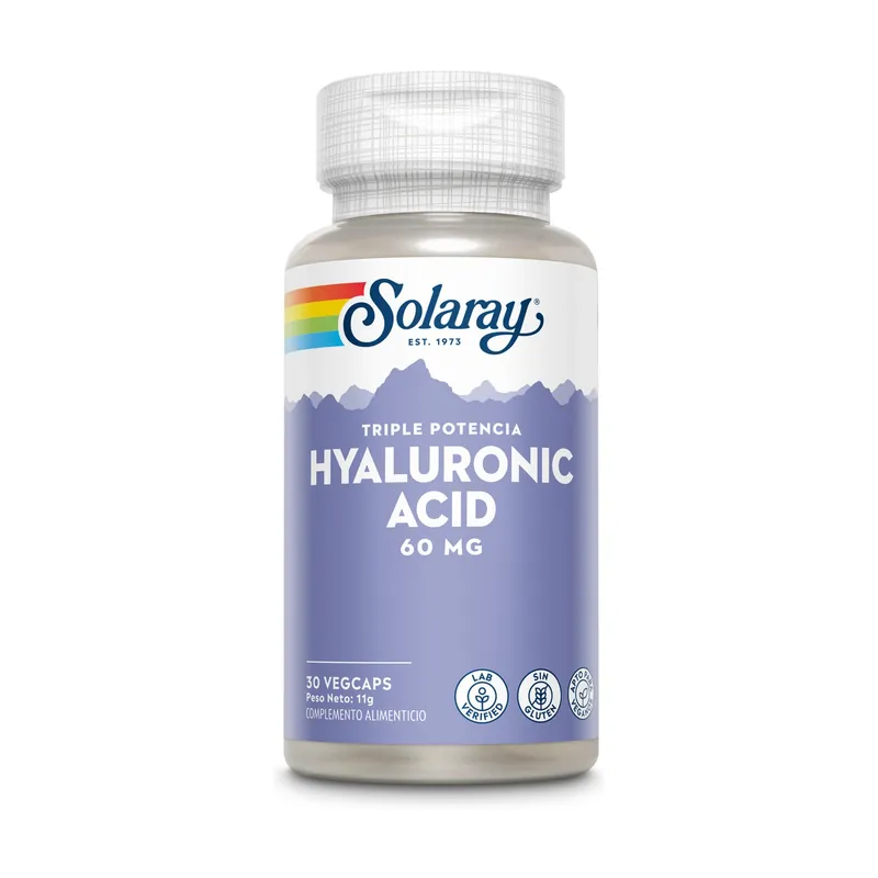 Hyaluronic Acid 30 vegetable capsules of 60mg Solaray Mega Sale