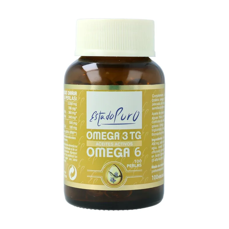 Omega 3 tg- omega 6 100 softgels Estado Puro Authentic