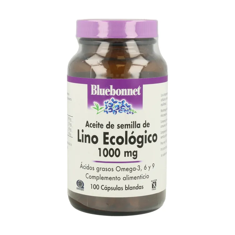 Organic Flax Seed Oil 100 capsules of 1000mg Bluebonnet Direct From Factory