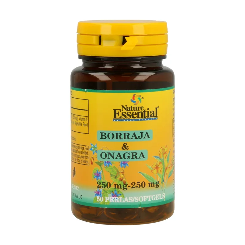 Professional Grade Borage and Evening Primrose 50 softgels of 500mg Nature Essential