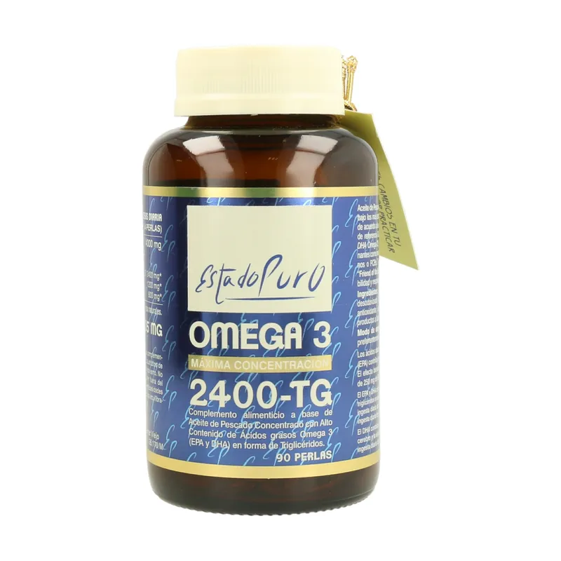 Certified Omega 3 2400 TG 90 softgels of 1405mg Estado Puro
